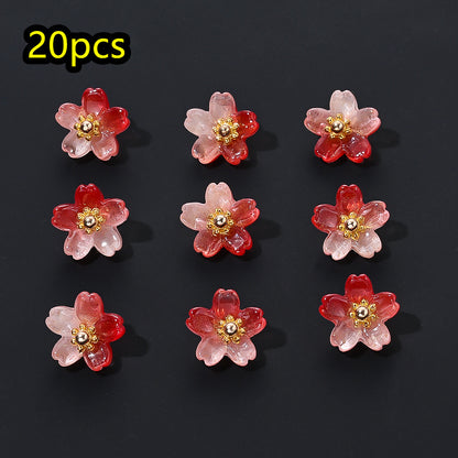 Shiny UV Iris Flower Beads