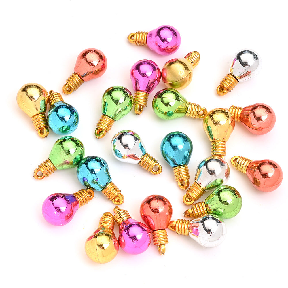 10PCS 6–28mm Light Bulb Shape Resin Pendant Set