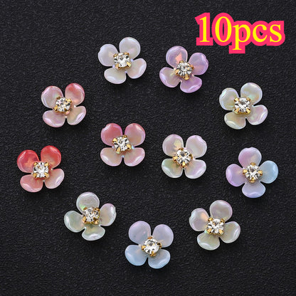 30pcs 15mm Gradient Acrylic Flower Beads
