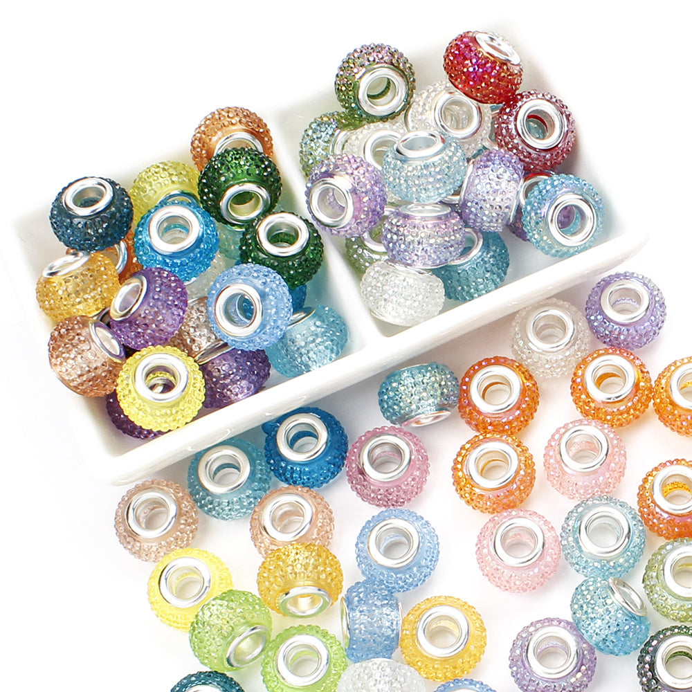 Mixed Color Resin Large Hole Beads