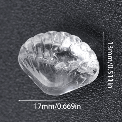 Transparent Shell Glass Beads