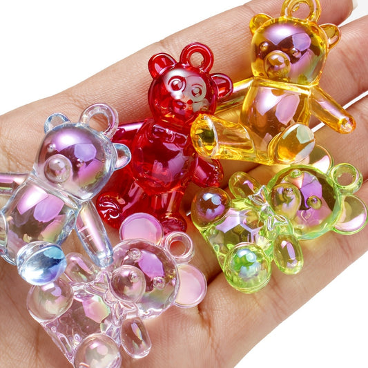 Transparent Bear Acrylic Charms