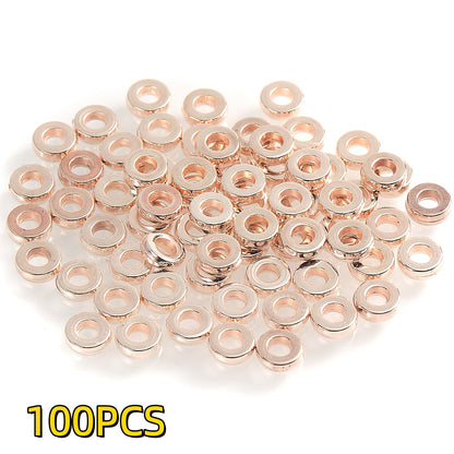 100pcs 6mm Golden & Silvery CCB Large Hole Beads