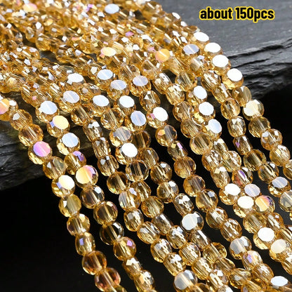 Multicolor AB Faceted Glass Beads