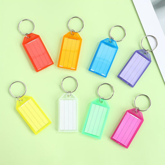 10-Piece 84x29 mm Transparent Plastic Label Tags
