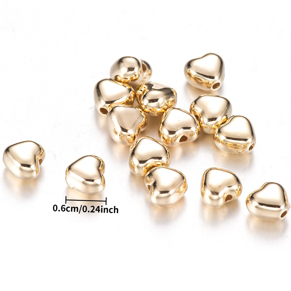 80pcs 6mm Love Beads CCB Plastic Coated Beads