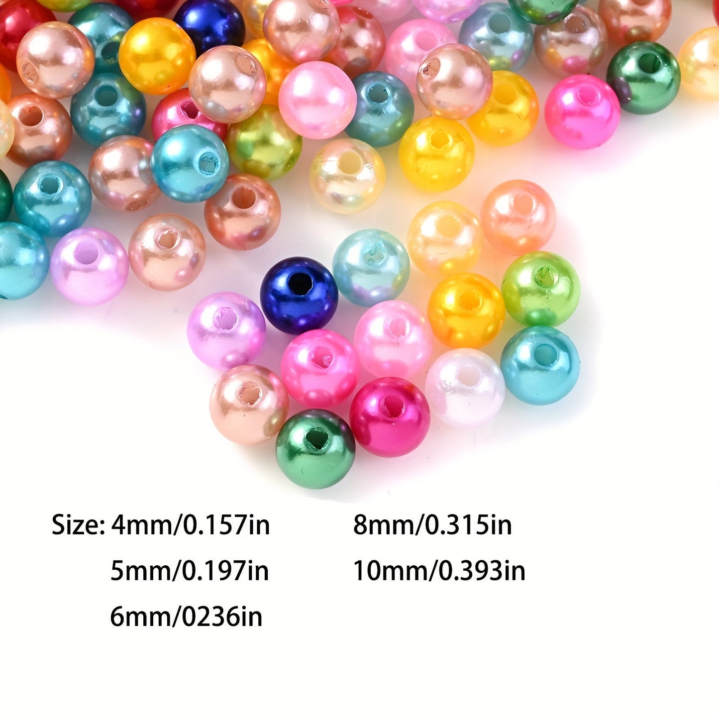 Colorful Imitation Pearl Acrylic Beads