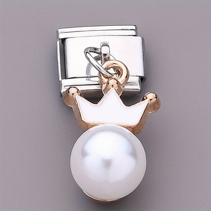 9x10 mm Stainless Steel Crown Modular Charm
