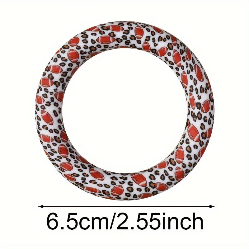 Leopard Print Silicone Ring Beads