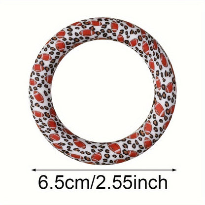 Leopard Print Silicone Ring Beads