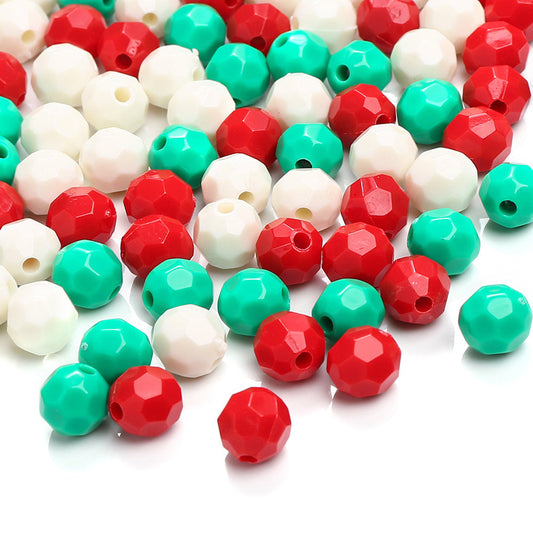8 mm Luminous Faceted Acrylic Beads