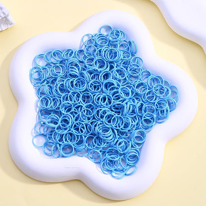 100-Piece 8 mm Alloy Double Open Jump Rings