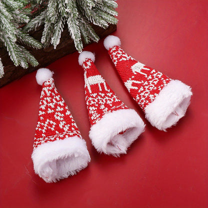 Christmas Knit Santa Hat Cutlery Holder