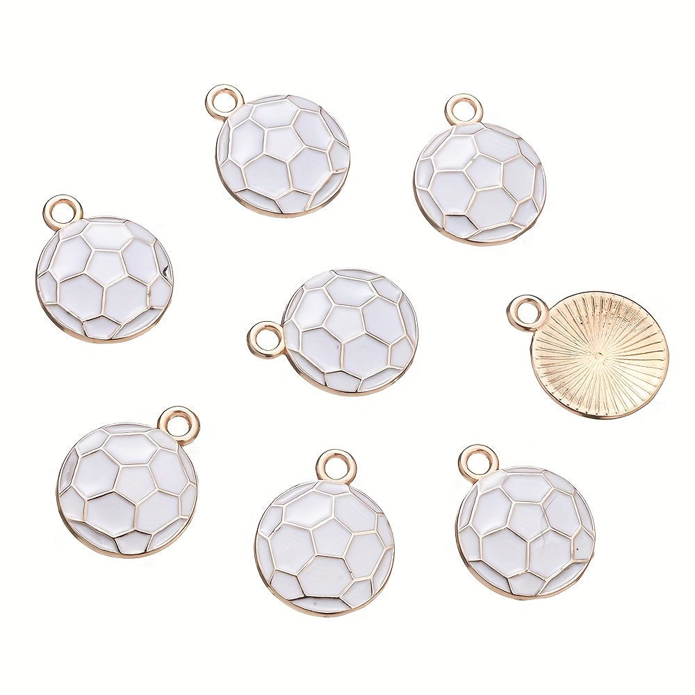 10PCS 13×17mm Colorful Football Acrylic Pendant Set