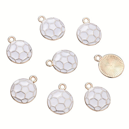 10PCS 13×17mm Colorful Football Acrylic Pendant Set