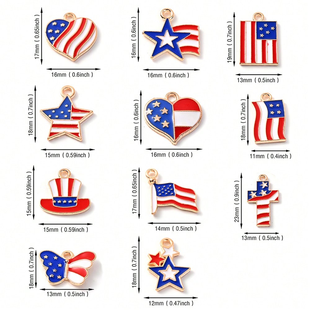 Independence Day Alloy Pendant Charms