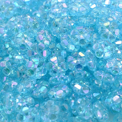 Multicolor AB Shiny Flower Acrylic Beads