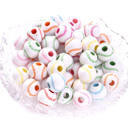 50pcs 39 Styles Mixed Sports Ball Beads