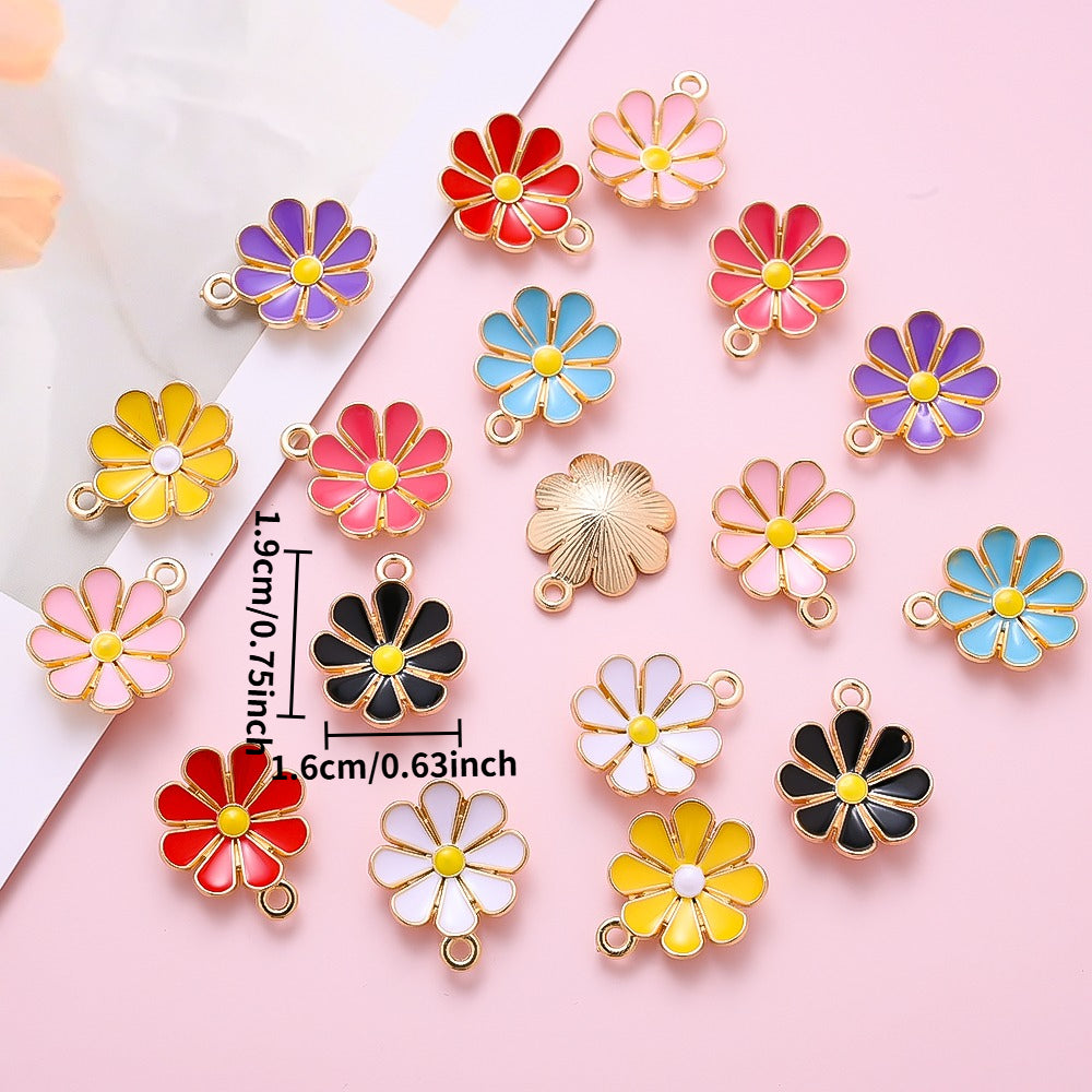 Colorful Daisy Flower Pendant Charms
