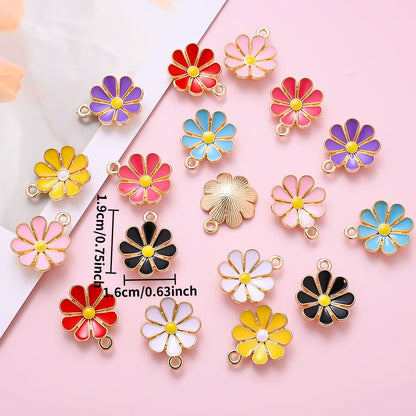 Colorful Daisy Flower Pendant Charms