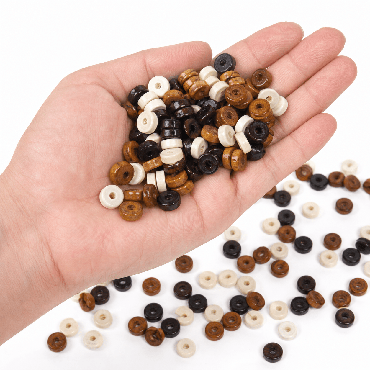Natural Wooden Disc Beads