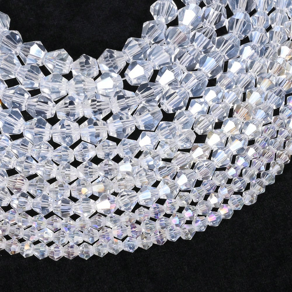 200/400pcs 6mm AB Crystal Glass Faceted Beads