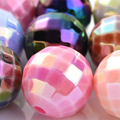 UV Faceted Round Acrylic Beads