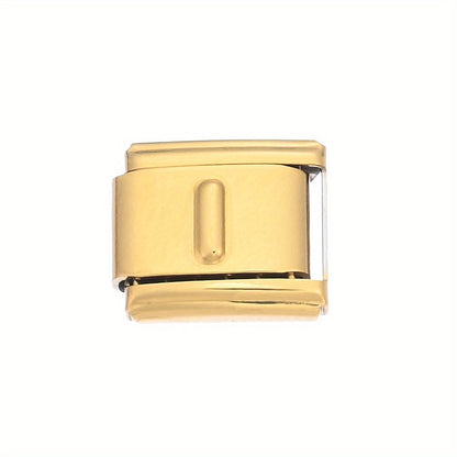 Golden Alphabet Alloy Bracelet Module
