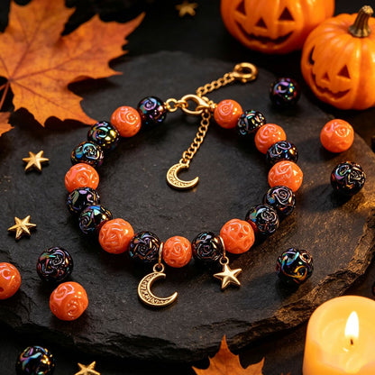 100pcs 15mm 3D Woven Yarn Balls Pumpkin Acrylic Beads
