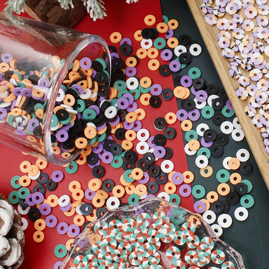 50g 6mm Halloween Clay Beads