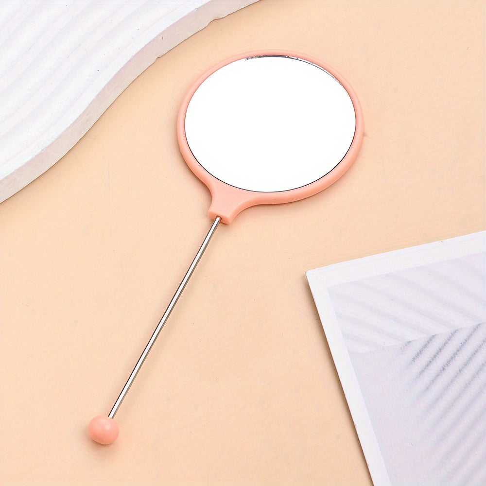 Beaded Handheld Makeup Mirror