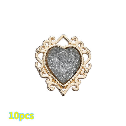 10PCS Sparkling Rhinestone Zinc Alloy Pendant Set