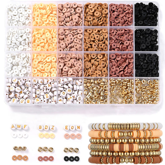 Polymer Clay Letter Bead Jewelry Making Kit