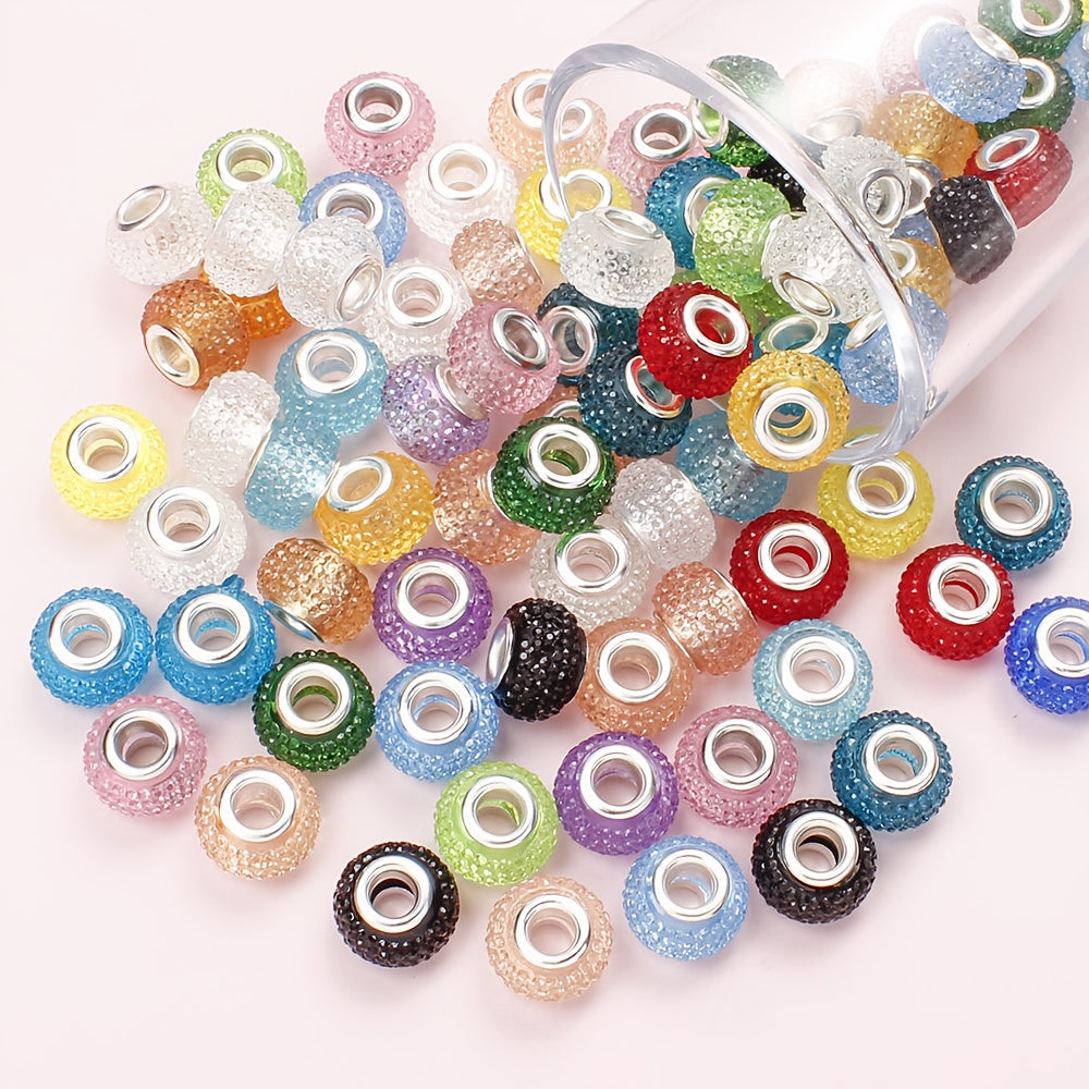 Mixed Color Resin Large Hole Beads