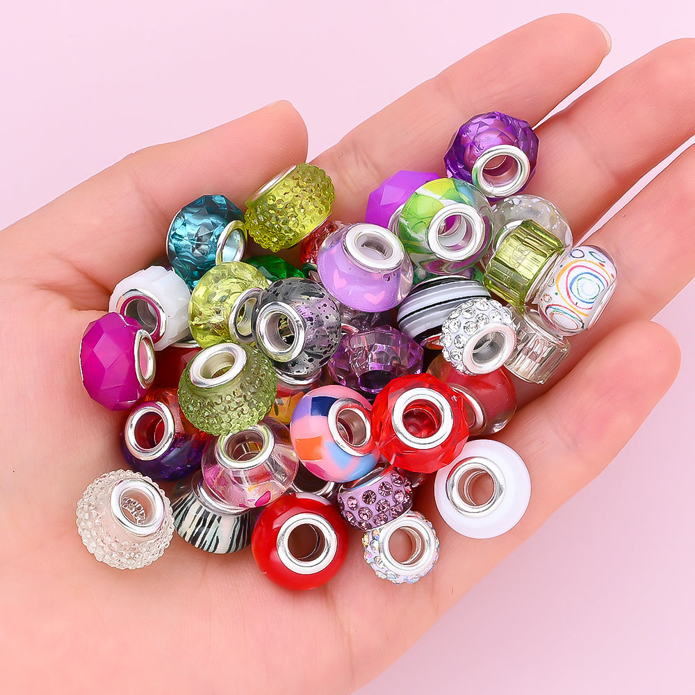 Silver Beaded Keychain Making Kit