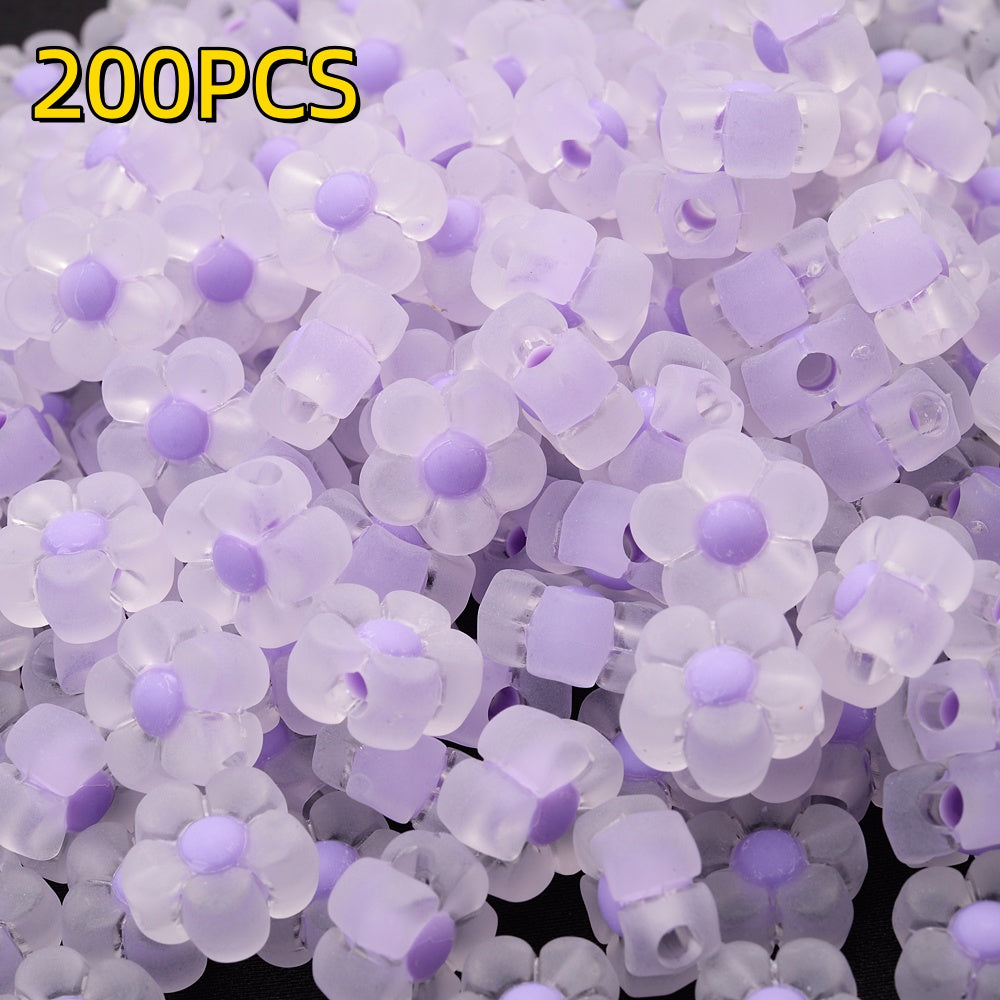 200pcs 13mm Matte Acrylic Sunflower Beads