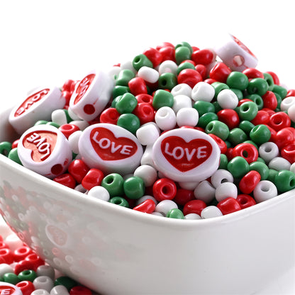 5000pcs Christmas Love Mixed Color Beads