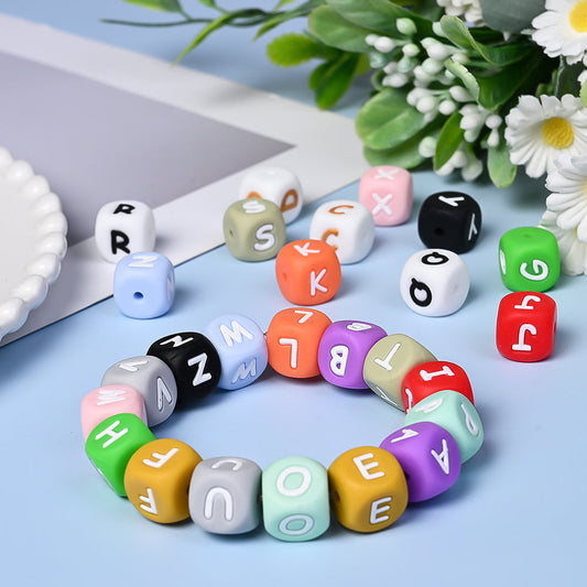 Alphabet Silicone Letter Beads Set