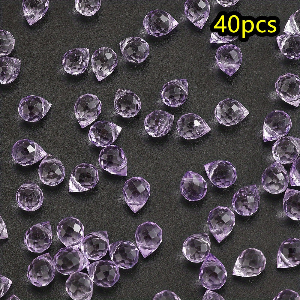 40pcs/set 8x10mm AB Color Faceted Strawberry Glass Beads