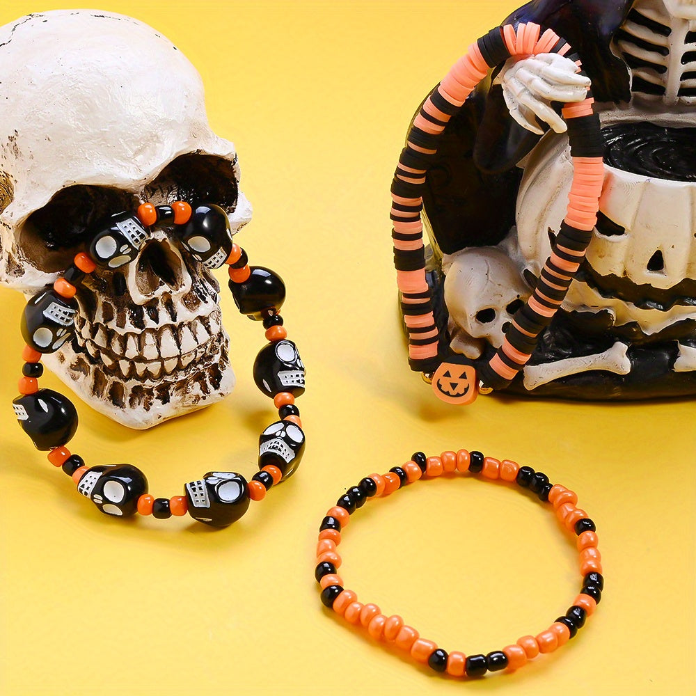 Halloween Beaded Bracelet Set