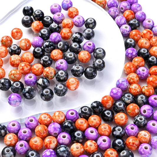 200/500pcs Halloween Acrylic Crackle Beads