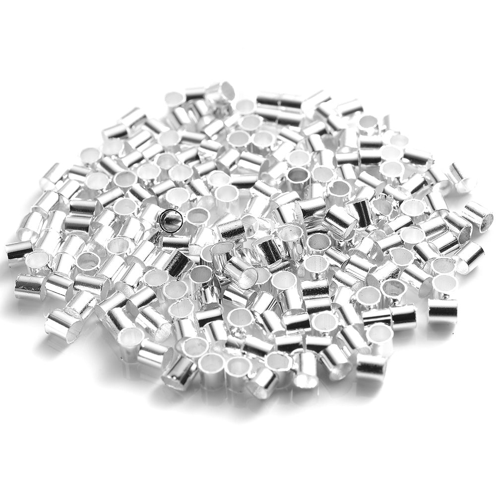 500pcs 1.5/2.0mm Multicolor Tube Crimp Beads