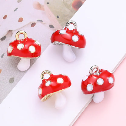 Alloy Mushroom Pendants
