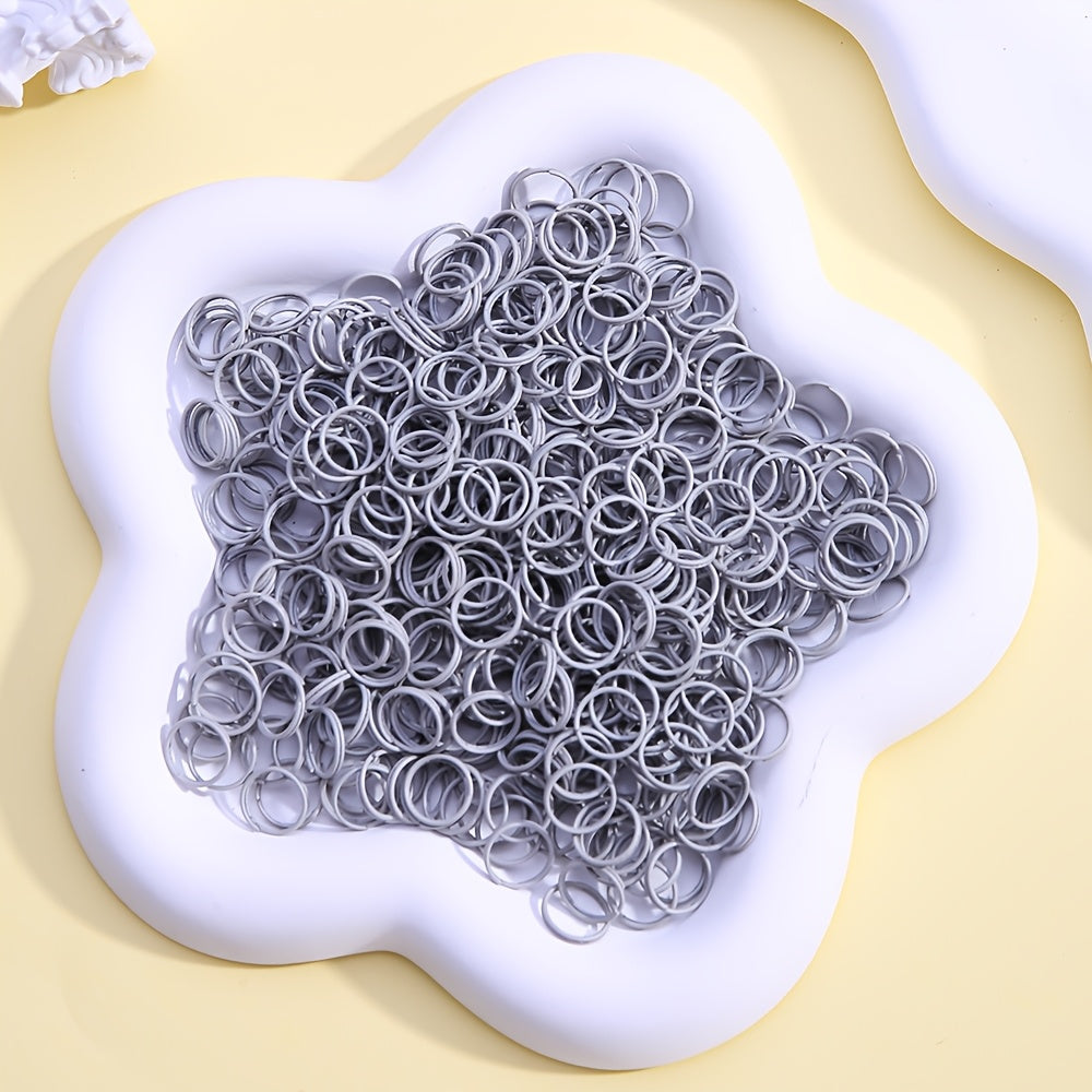 100-Piece 8 mm Alloy Double Open Jump Rings