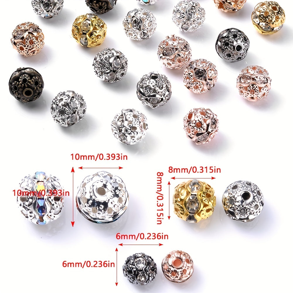 AB Rhinestone Ball Beads