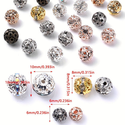 AB Rhinestone Ball Beads