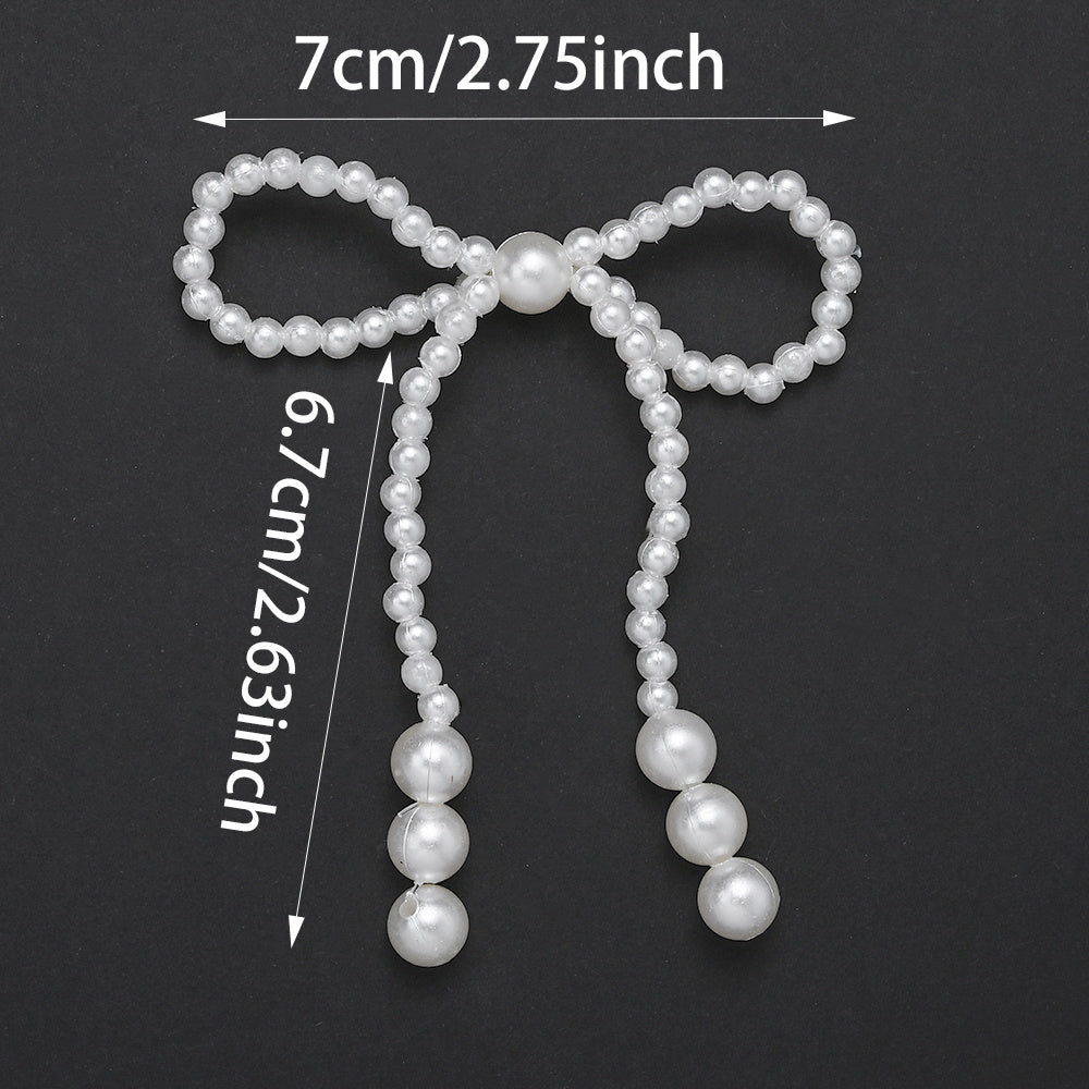 Faux Pearl Bowknot Embellishments