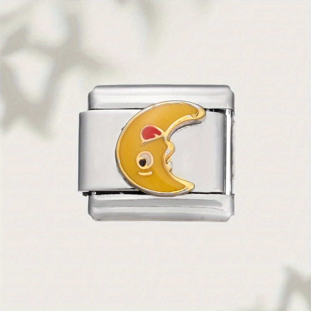 1pc Sun Star Moon Dark Cloud Television Charm Bead