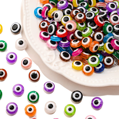 20/50pcs 6-14mm Colorful Flat Round Eye Resin Beads