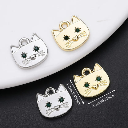 Cat Alloy Pendant Charms